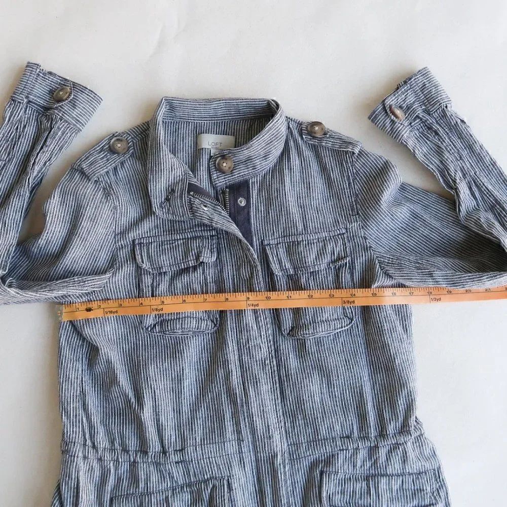 LOFT Denim Pin Stripe Conductor Jacket - Picture 12 of 12